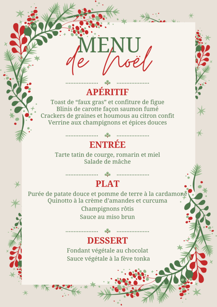 Menu de fête