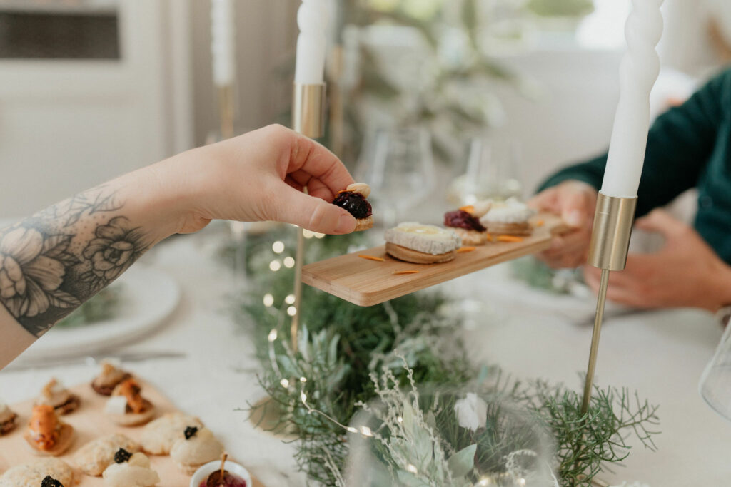 Planchette apéritive de noël végétarienne