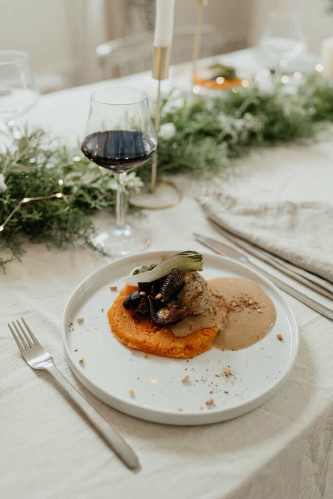 Plat principal végétarien de noël